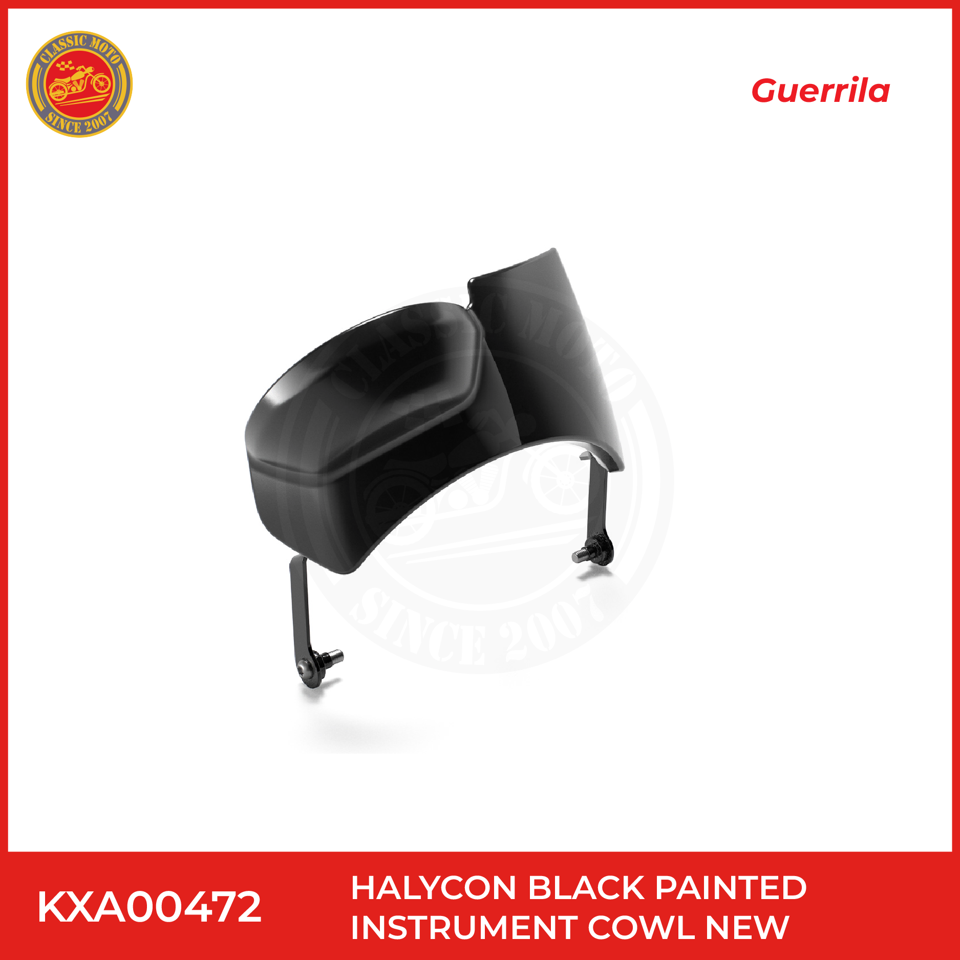 HALYCON BLACK PAINTED INSTRUMENT COWL 