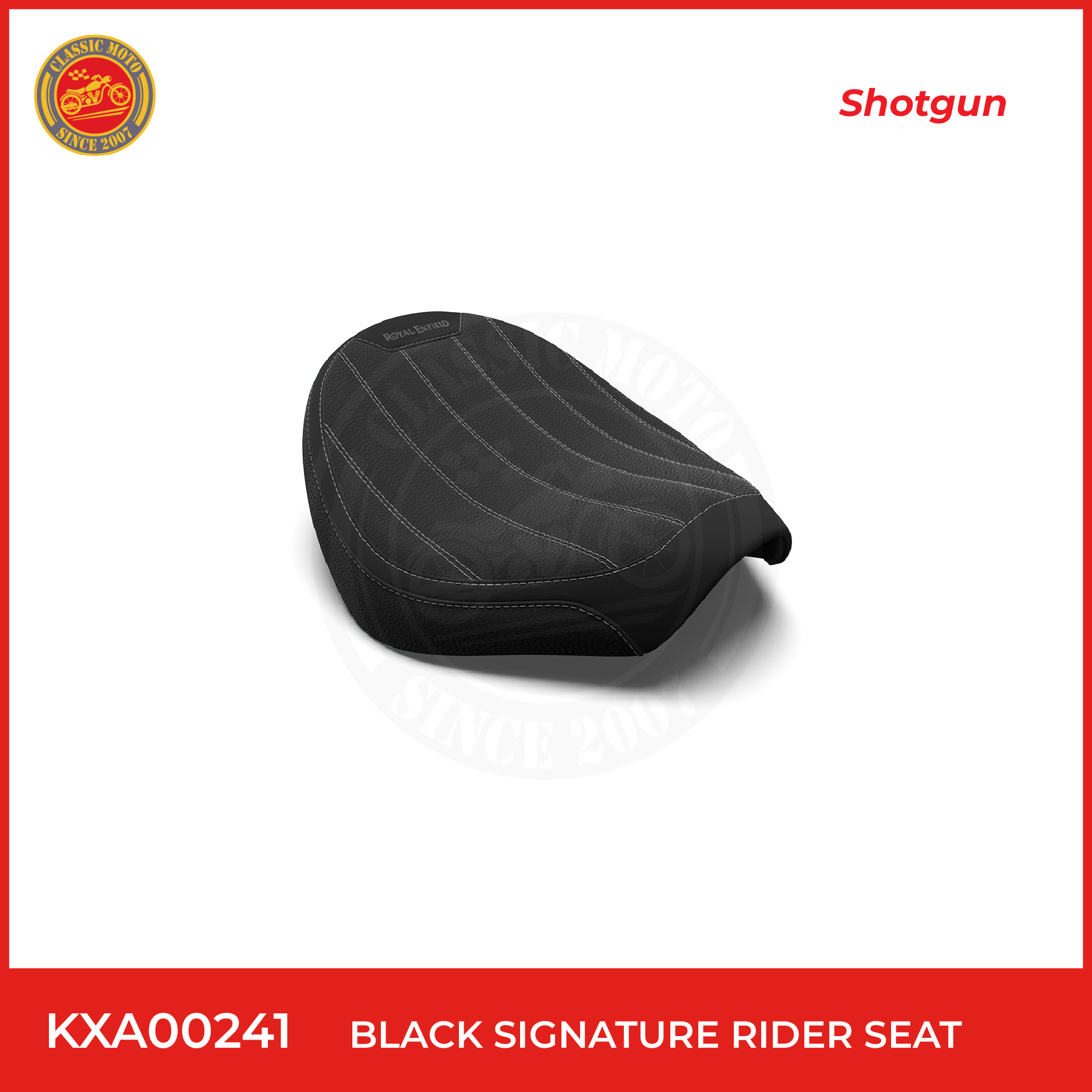 BLACK SIGNATURE RIDER SEAT 