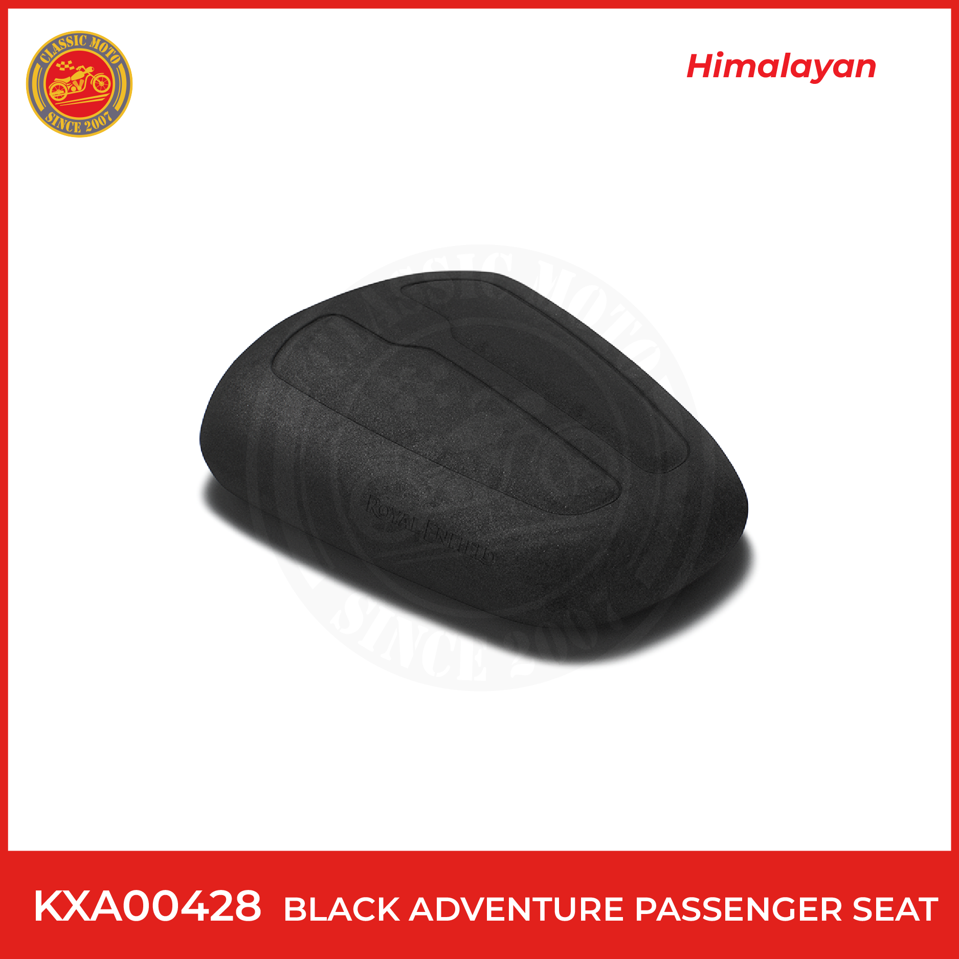 BLACK ADVENTURE PASSENGER SEAT