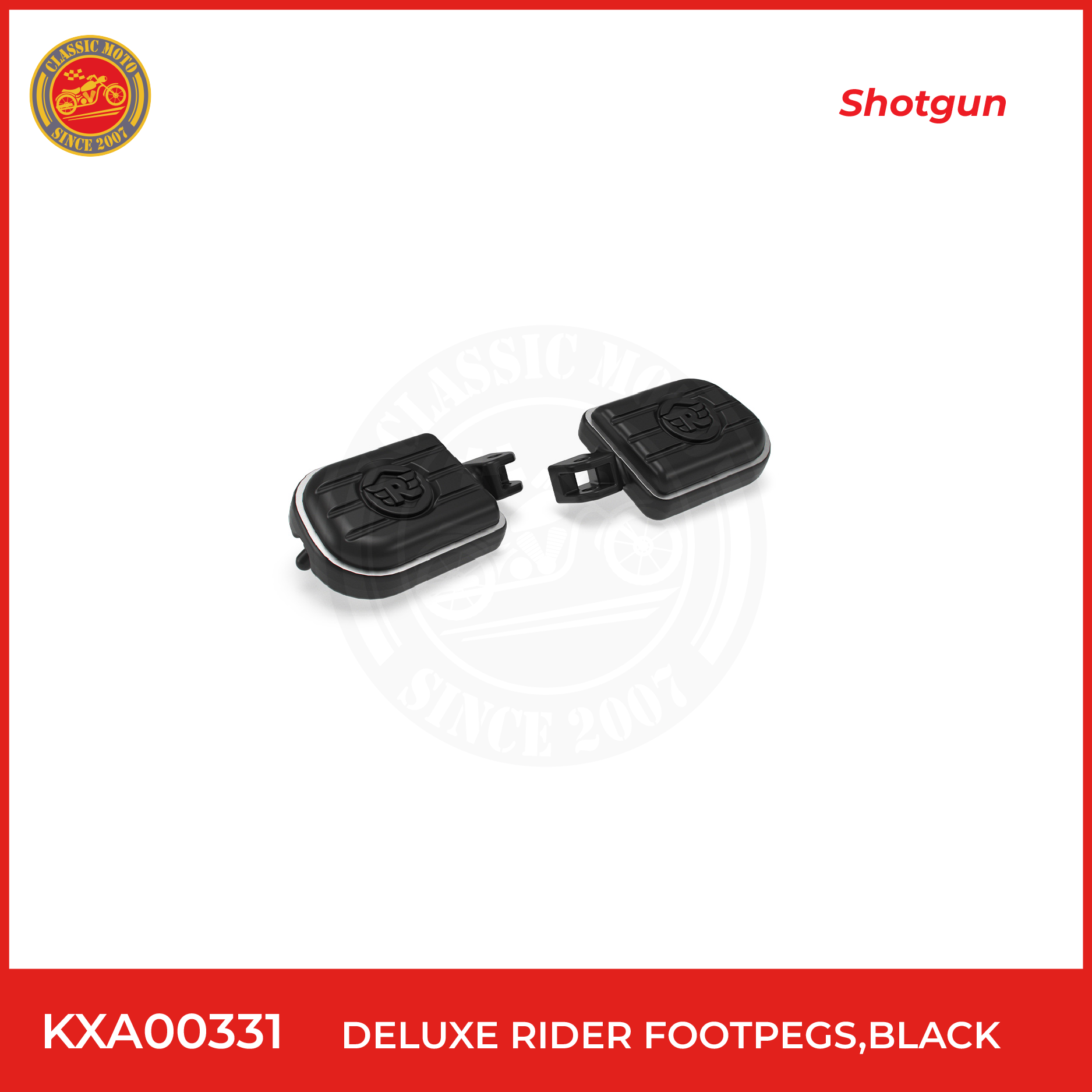 DELUXE RIDER FOOTPEGS,BLACK